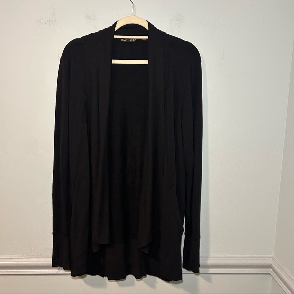 Athleta Black Pranayama Restore Long Sleeve Wrap Size XS